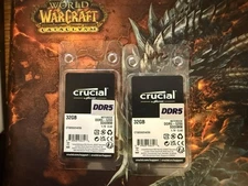 Crucial 64GB DDR5-5200 SODIMM Memory Kit (2x32G) - Black (CT32G52C42S5)