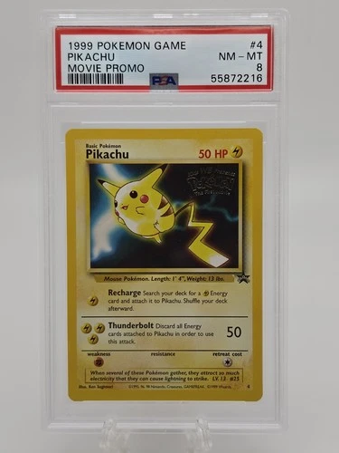 Pokémon TCG Pikachu Movie Promo 04/53 Wotc Promo Regular PSA 8 1999