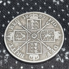 Victoria 1889,Double Florin , nice detail.  #231
