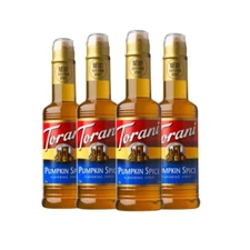 Torani Naturally Sweetened Pumpkin Spice Syrup for Coffee Drinks and Desserts 