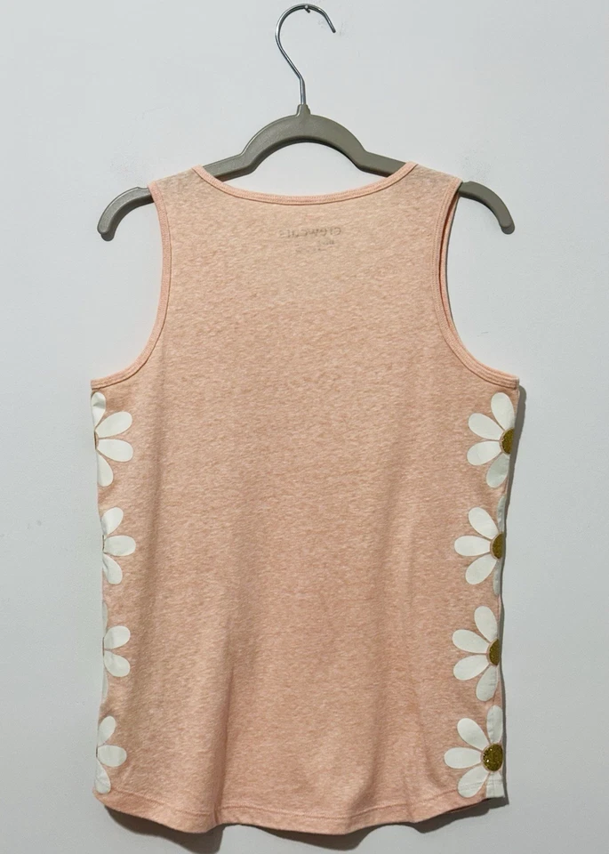 Crewcuts девочек Майка L 10-11 хлопок смесь персиковый ворота цветы легкий - Изображение 3 из 4