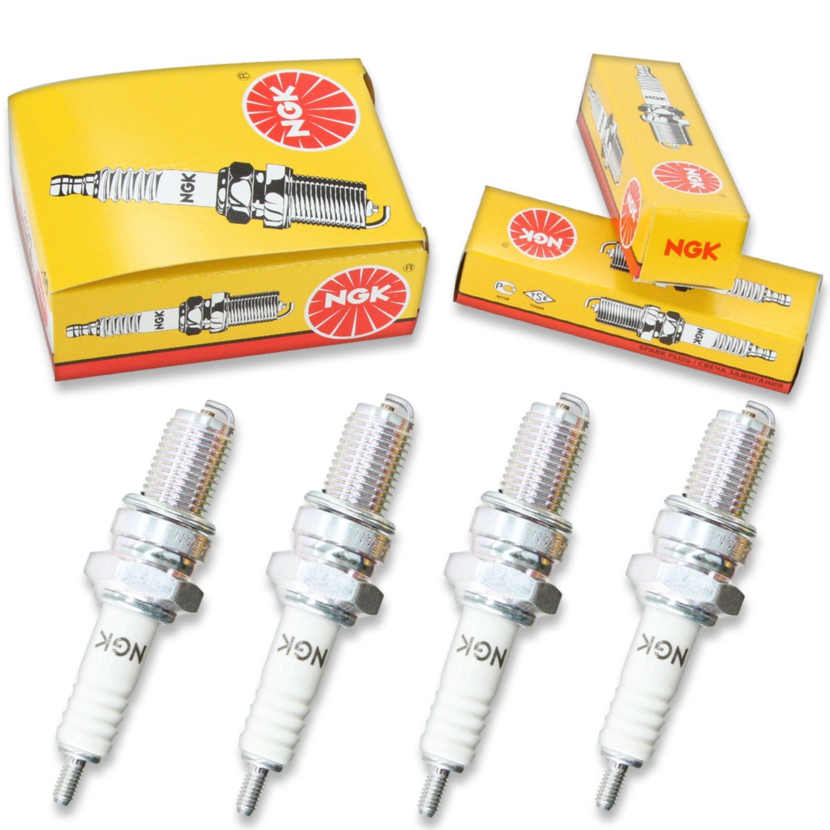 4pcs Benelli-Motobi LS504 NGK Standard Spark Plugs 500 Kit Set Engine iv