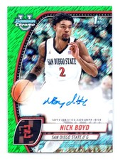 Nicholas Boyd 2024-25 Bowman University Chrome #73 Prospect Auto Green Shimmer