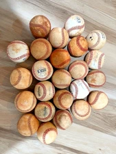 24 Used Baseballs Little League Batting Practice Soft Toss and FREE SHIPPING