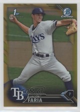 2016 Bowman Chrome Prospects Gold Refractor 3/50 Jacob Faria #BCP186 0c6