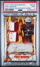 2024 Topps Resurgence Ignite RPA #IPATB Trey Benson Gold Power Surge /50 PSA 9