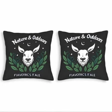 Set of 2 Decorative Throw Pillow Covers 18x18in - Nature & Outdoors Design