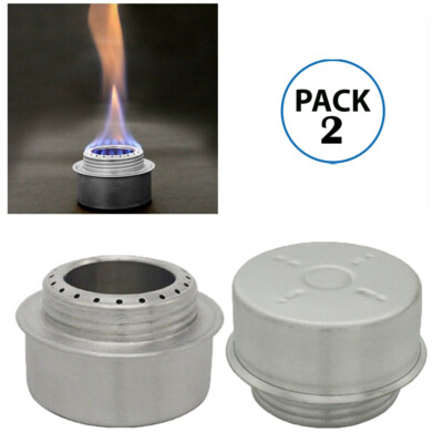 2xOutdoor Mini Portable Alcohol Stove Burner for Backpacking Hiking Camping Tool
