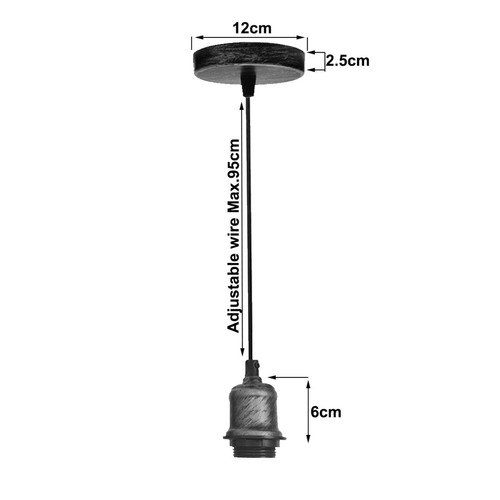 Deckenlampe |Pendelleuchte| Restaurant Bar Fassung Halter Sockel E27 Lampenschirm UK - Bild 16 von 36