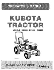 BX2230 Tractor Operator's Maintenance Manual Fits Kubota  PAPER MANUAL