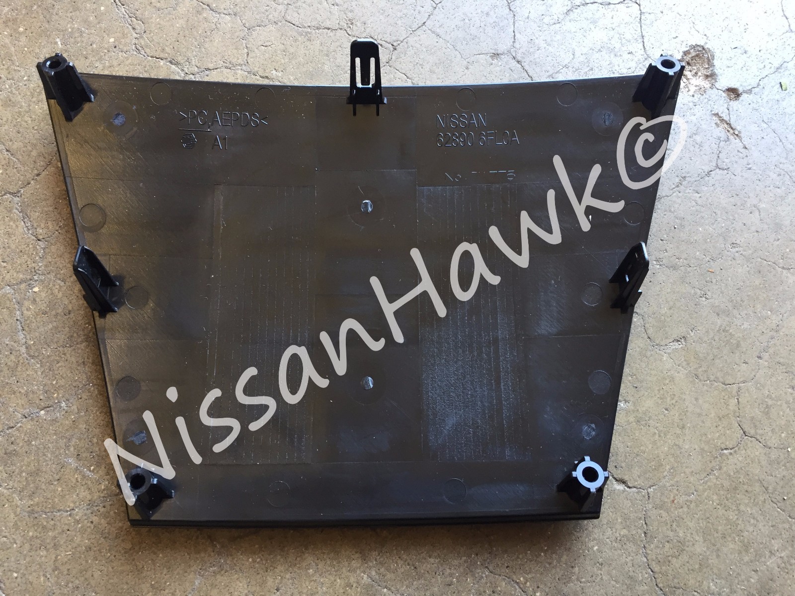 Nissan Rogue Front Grille Emblem 2021-2023 - New Style Outline Badge | Part #62890-6RM0A, Chrome & White