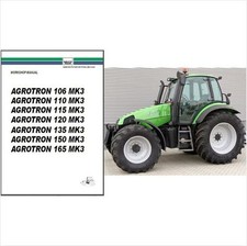 CD manual de servicio de tractor Deutz Fahr AGROTRON 106 110 115 120 135 150 165 MK3