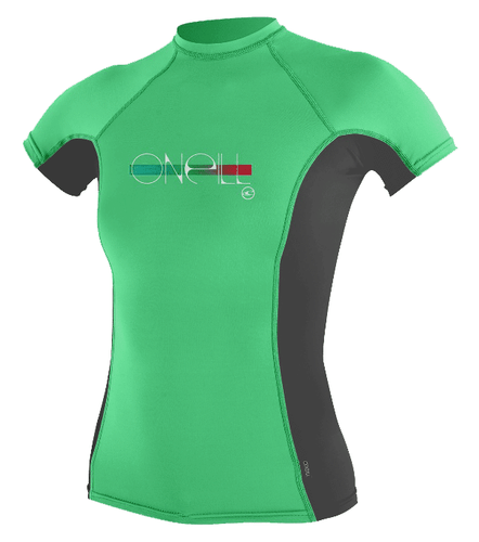 O'Neill - Girls Skins S/S Rash Vest - Green - Picture 2 of 7