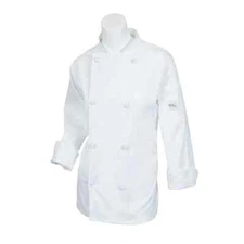 Mercer Culinary M61040WH1X Genesis Women's White Long Sleeve Chef Jacket - XL