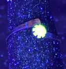 Vintage Green Uranium Glass Solitar Costume Jewelry Ring Size 5 (Adjustable)