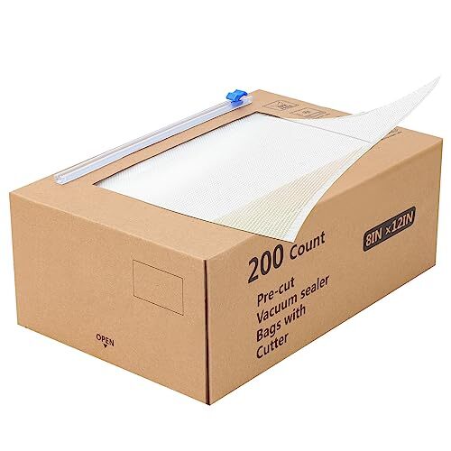 Vacuum Sealer Bags 200 Quart 8x12 In for Food Saver Seal a Meal Weston