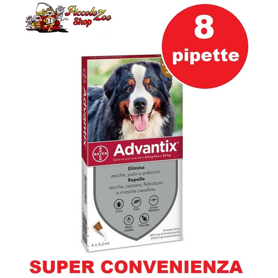 Advantix Cani Oltre 40 kg 8 Pipette Bayer: Prevenzione Professionale