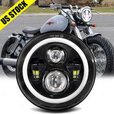 Dot 7 Inch Motorcycle Led Headlight Hi-lo Halo For Honda Shadow Spirit 1100 750 Dot 7 Inch Motorcycle Led Headlight Hi-lo Halo For Honda Shadow Spirit 1100 750