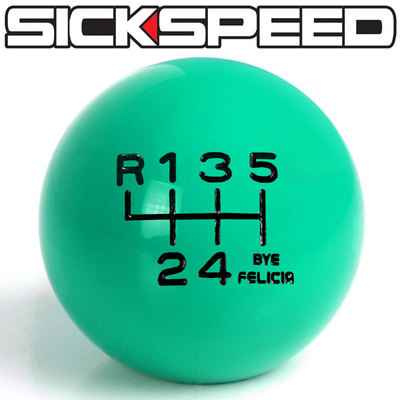 MINT GREEN BYE FELICIA SHIFT KNOB FOR 6 SPEED SHORT THROW SHIFTER UN2 KIT K48