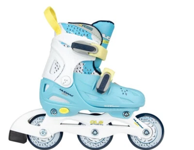 Inlineskates Nijdam für Mädchen/Jungen Verstellbar 27-30 ABEC 5 Kugellager Neu