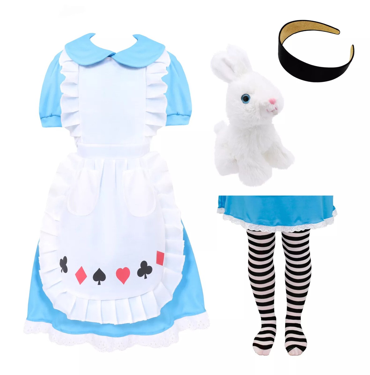NIÑAS DISFRAZ ALICIA CUENTO DE HADAS LIBRO SEMANA PERSONAJE NIÑO DISFRAZ CONEJO BLANCO
