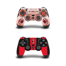 OFFICIAL AC MILAN 2020/21 CREST KIT VINYL SKIN DECAL FOR DUALSHOCK 4 CONTROLLER