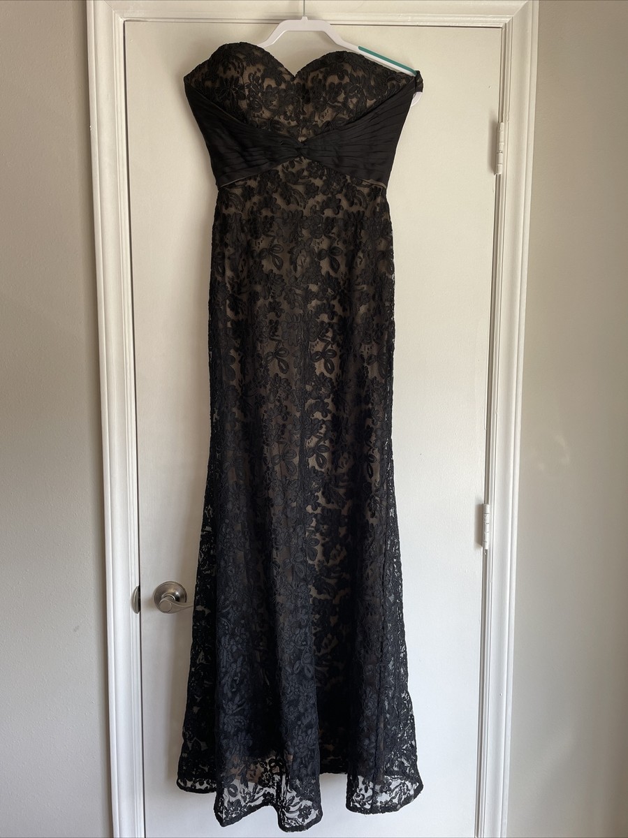 La Femme Prom Dress Lacy Black With Tan Lining Size 8 | eBay La Femme Prom Dress Lacy Black With Tan Lining Size 8 | eBay