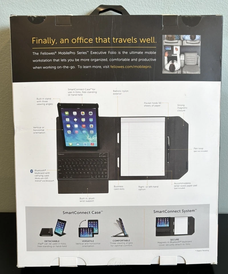 Fellows Executive Folio Bluetooth Keyboard Mobile Pro Series For iPad Air Air 2 - Image 4 of 4