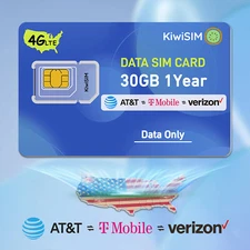 30GB 1Year Data SIM Card USA Network Support for Cellular Security Camera