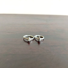 Vintage Zehenring Silber Schmuck Paar Tribal Damen Sammlerstück Muschel Design