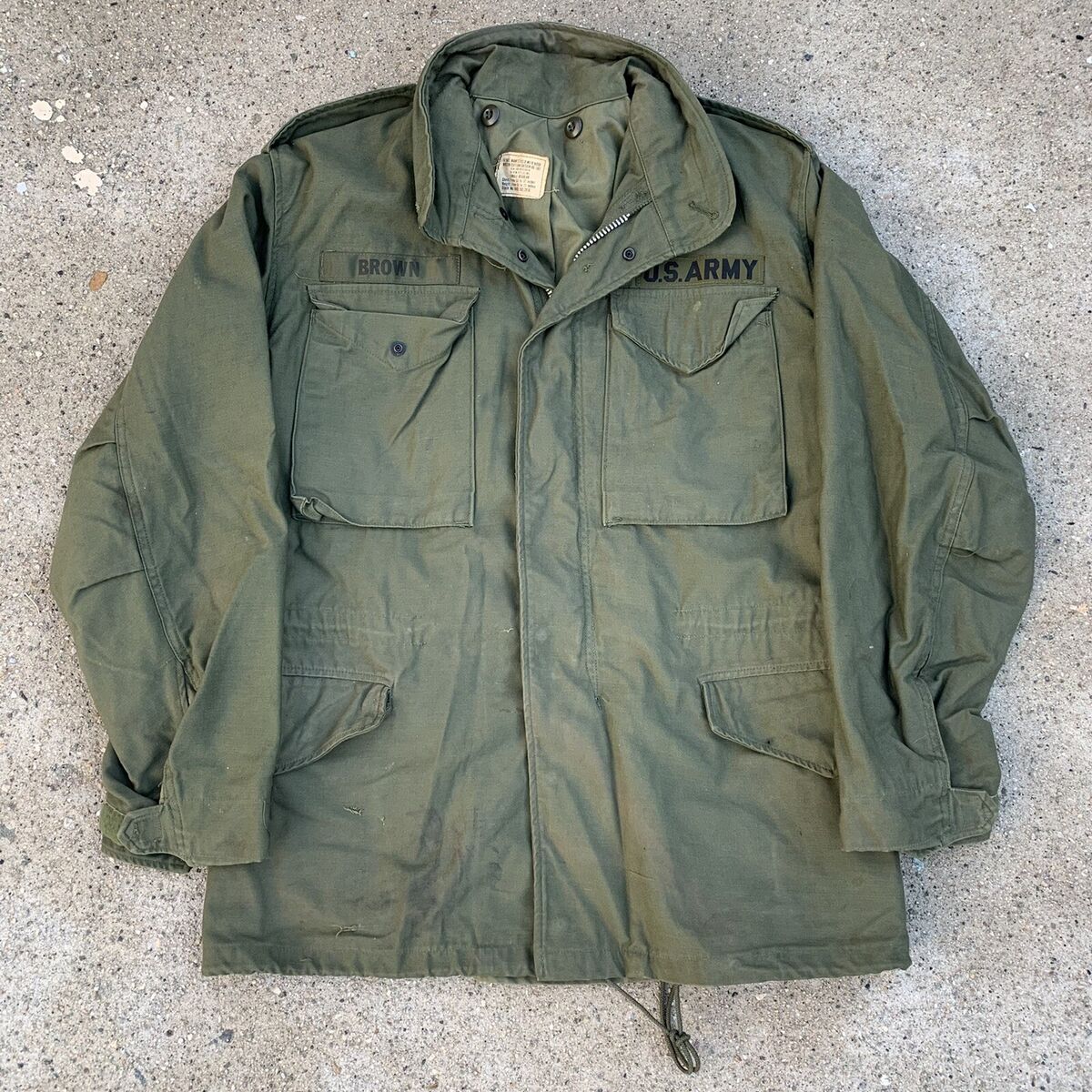 1969 Vietnam US Army Military M-65 Man's Field Coat W Hood 1969 Vietnam US Army Military M-65 Man's Field Coat W Hood