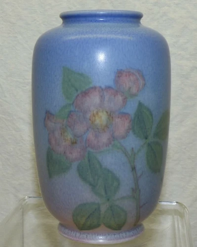 Vintage 1939 Rookwood Artist Signed Shirayamadani 6" Floral Vase Art Pottery
