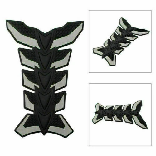Universal Motorcycle Gas Fuel Oil Tank Pad Fish Bone 3D Decal Sticker Protector - Picture 31 of 32