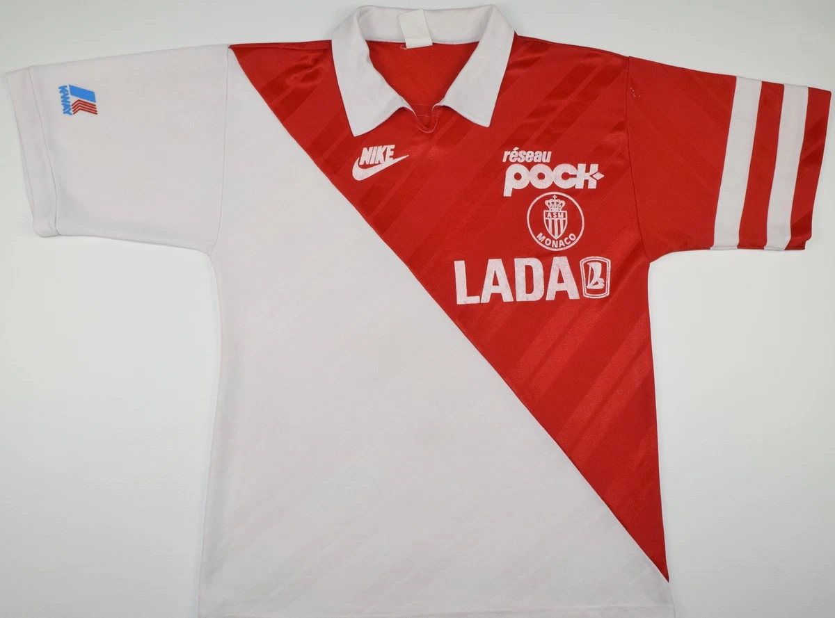 1988-1989 MONACO NIKE HOME FOOTBALL SHIRT (SIZE S)