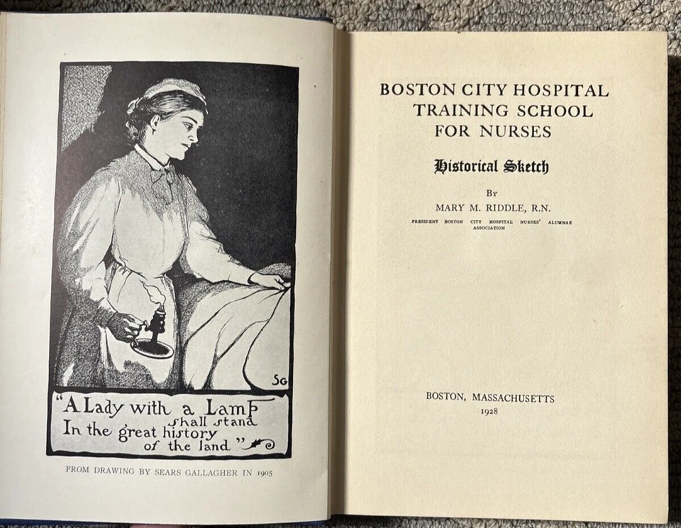 Boston City Hospital Training School for Nurses, 1928 Mary Riddle HC - Image 2 of 4