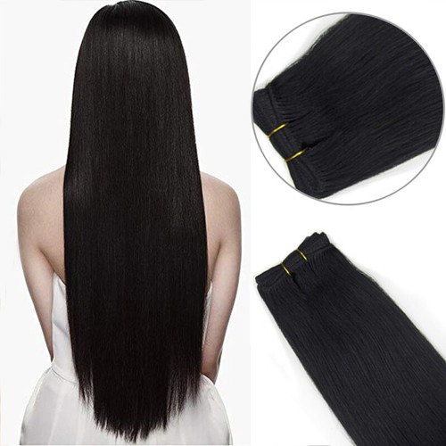 Double Weft Human Hair Extensions Weave Remy Real Russian Straight Hair 100g 12A - Picture 12 of 74