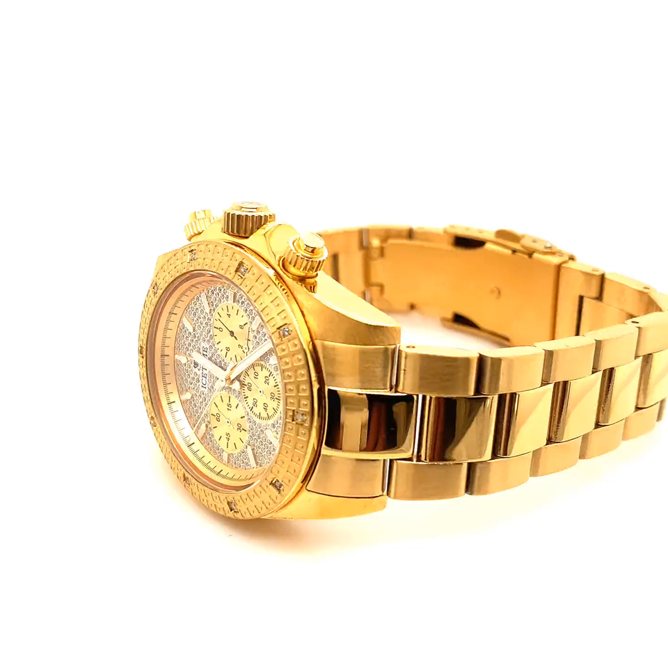 IceTime APEX Yellow 40mm Men's Yellow Gold Steel Watch Iced 0.10ct — free download