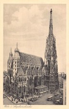 A191 Austria Vienna Stephanskirche Church vintage postcard