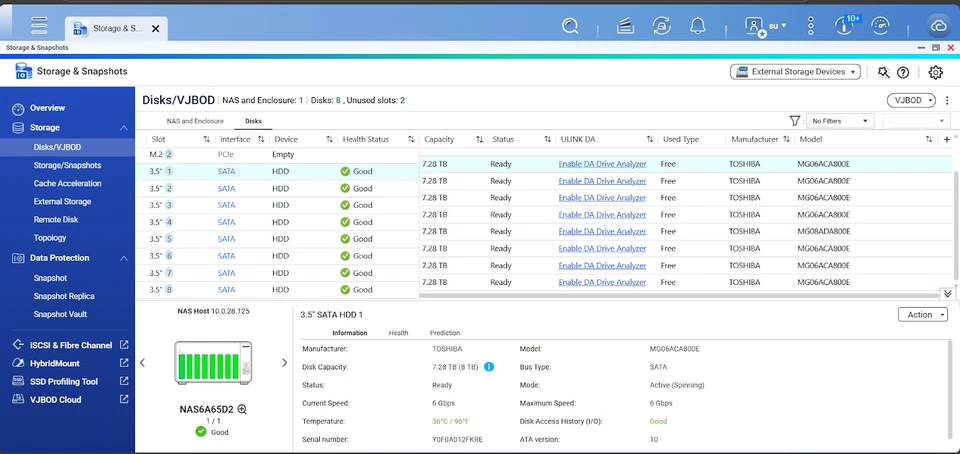 QNAP TS-873A 8-Bay High-Performance NAS 2 x 2.5GbE Ports w/ 8x8TB 64TB HDD - Image 3 of 4