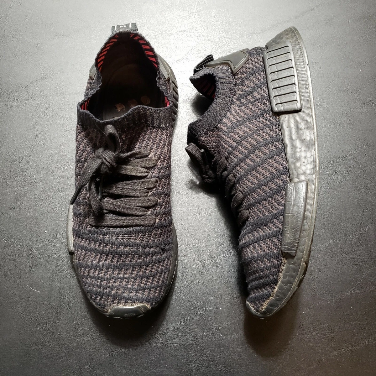 Adidas NMD R1 Primeknit STLT Triple Black 2018 Size 8 191027992147
