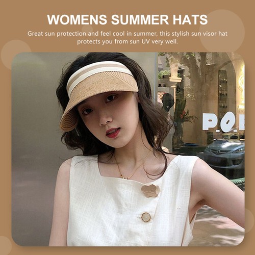 Sunscreen Top Hat Women Hats with Brim Sunshade Women's Miss Summer - Picture 10 of 12