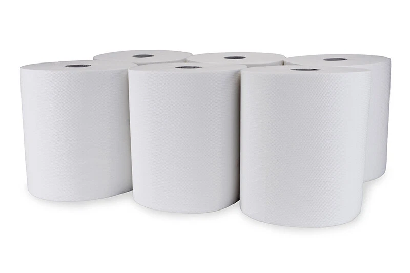 PAPIERANDO 18x Rollen Papier geeignet für TORK H1-Spender hochweiß 3-lagig Handtuchrollen