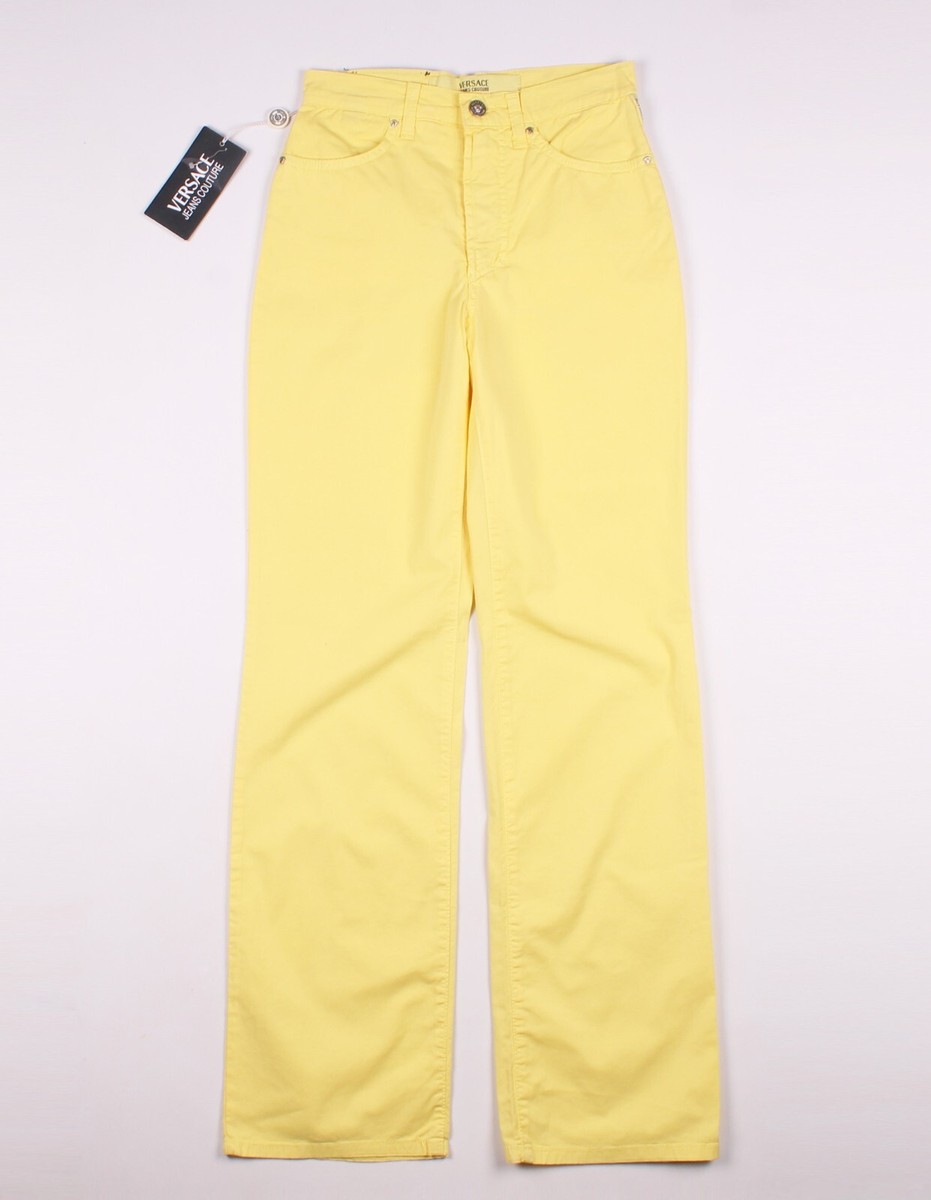 Vintage Versace Jeans Couture 90's High Waisted Yellow Vintage Versace Jeans Couture 90's High Waisted Yellow