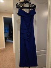 Royal blue stunning formal gown size 10 petite, black tie, ball gown