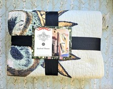      John Derian X Target   Reversible King of Hearts Owl Card Quilted Throw NEW