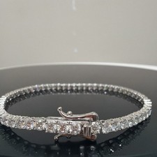 3mm 7” 5.4 ctw Real MOISSANITE Tennis Bracelet VS D Color