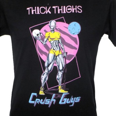 Thick Thighs Crush Guys Mens MEDIUM FBB Female Body Builder Kink T-Shirt FemDom