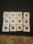 Lot Of 12 1940-2 High Quality Lincoln Wheat Pennies Most VF +/UNC