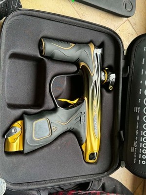 Dye M2 Electronic Paintball Marker Black & Gold with Case & Accessories