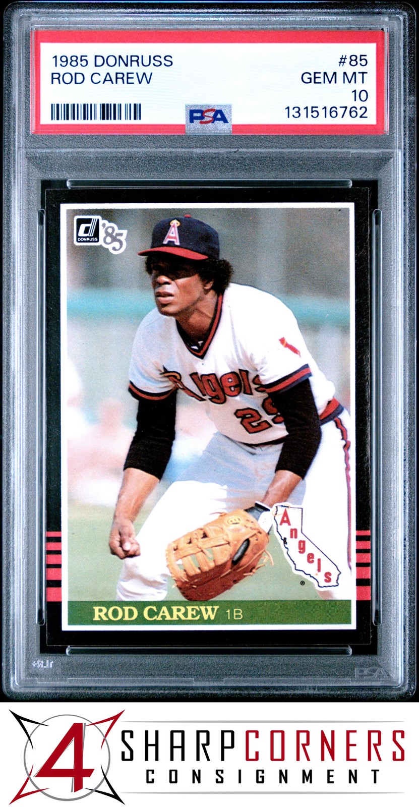 1985 DONRUSS #85 ROD CAREW ANGELS HOF PSA 10